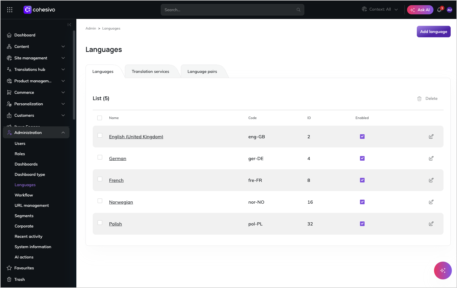Creating a language